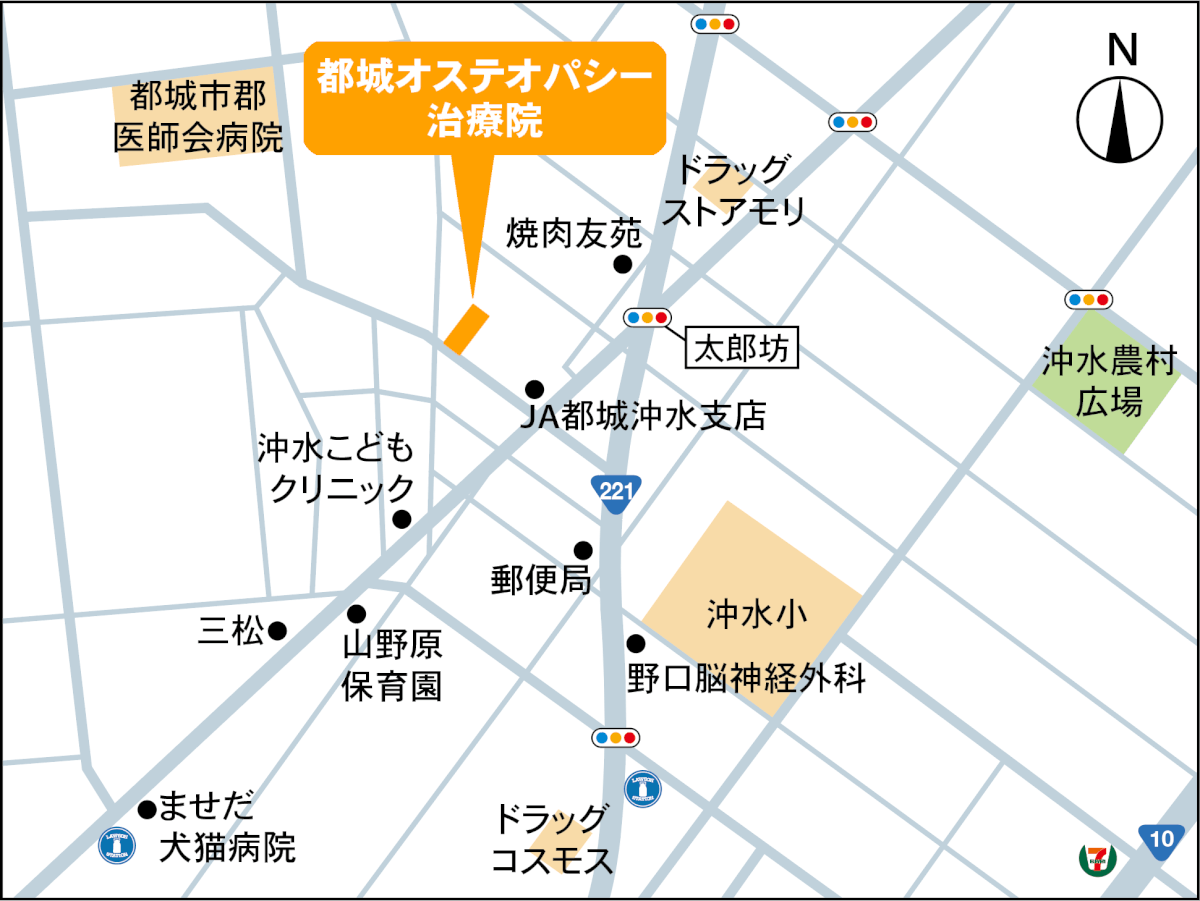 当院のイラストの地図