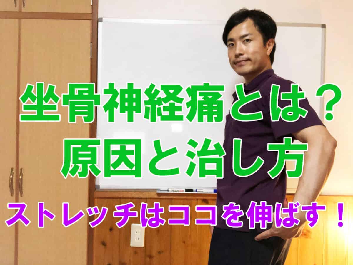 【宮崎 整体】坐骨神経痛とは？原因と治し方。ストレッチはココを伸ばす！