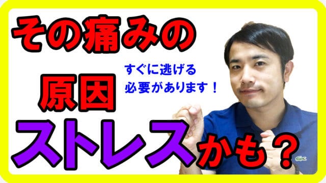 ストレスが痛みを強くする！発散や解消できないなら逃げましょう【健康生活】