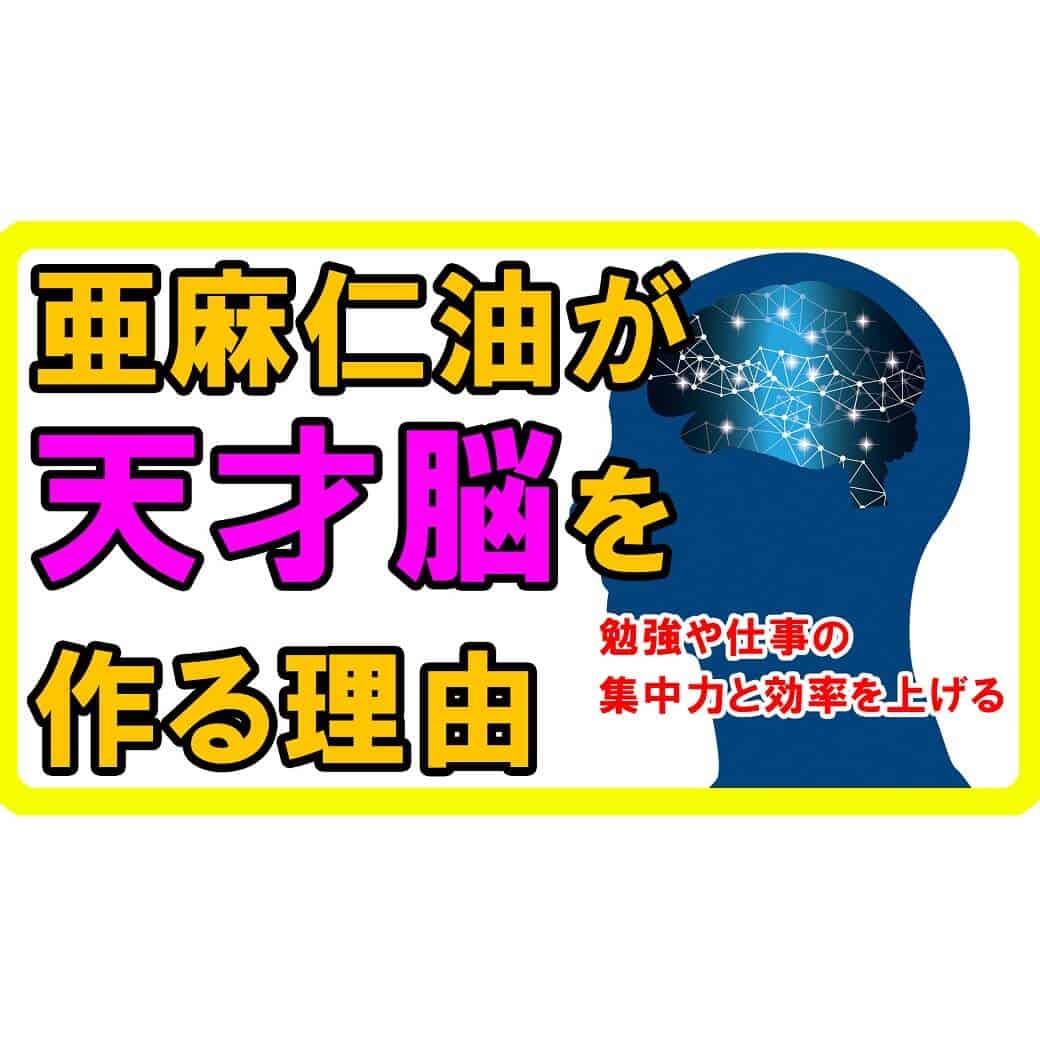 亜麻仁油が勉強や仕事の集中力と効率を上げ天才脳を作る理由【健康生活】