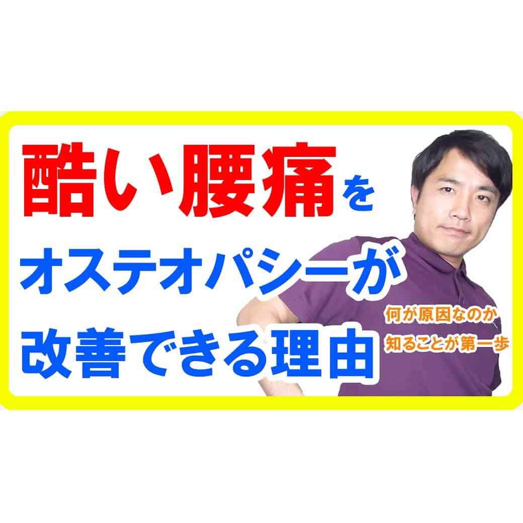 オステオパシーで腰痛が改善する理由【宮崎 整体】