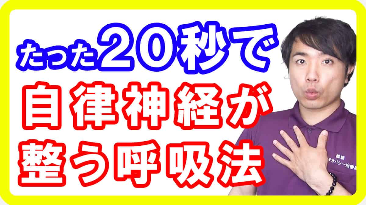 【ストレス緩和】誰でもすぐに自律神経が整う20秒呼吸法とは【English sub・全文字幕】
