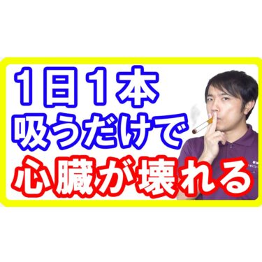 【禁煙】１日１本で心臓が５７％壊れてしまうタバコのリスクと止め方