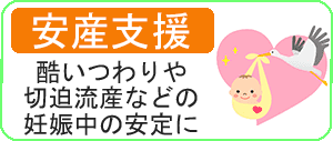 つわりが酷いなど症状や、切迫流産など不安定な妊娠などの悩み、スムーズな出産をしたい方など